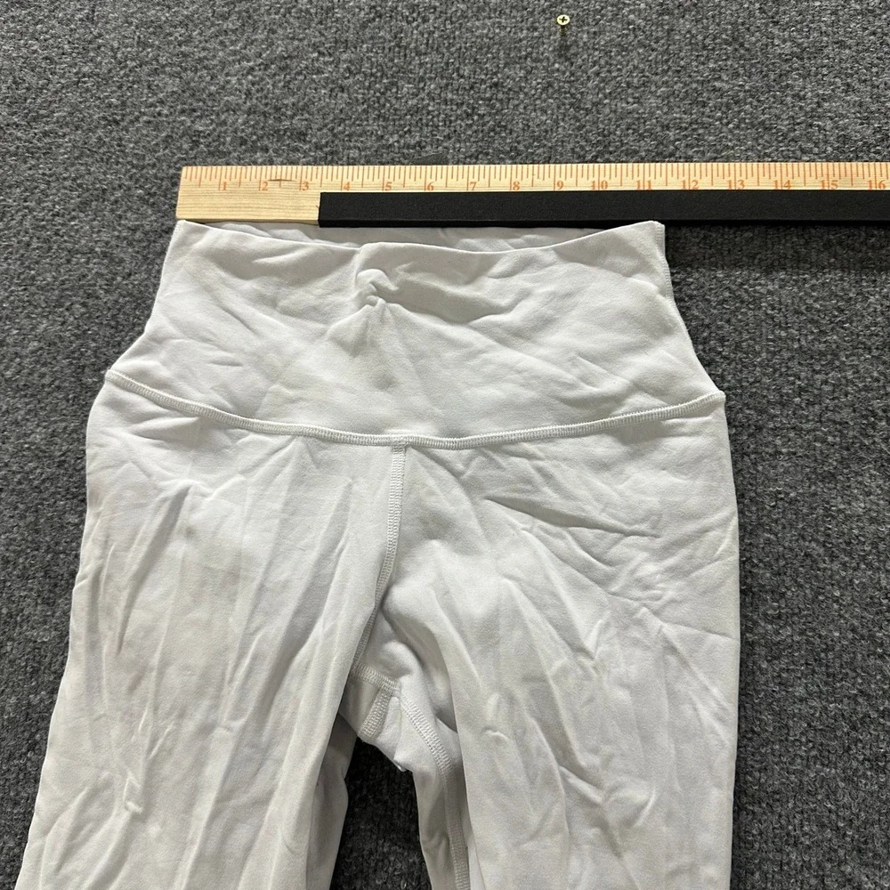 Alo Leggings Womens Size S White High Waisted Cropped Athletic Yoga Compression